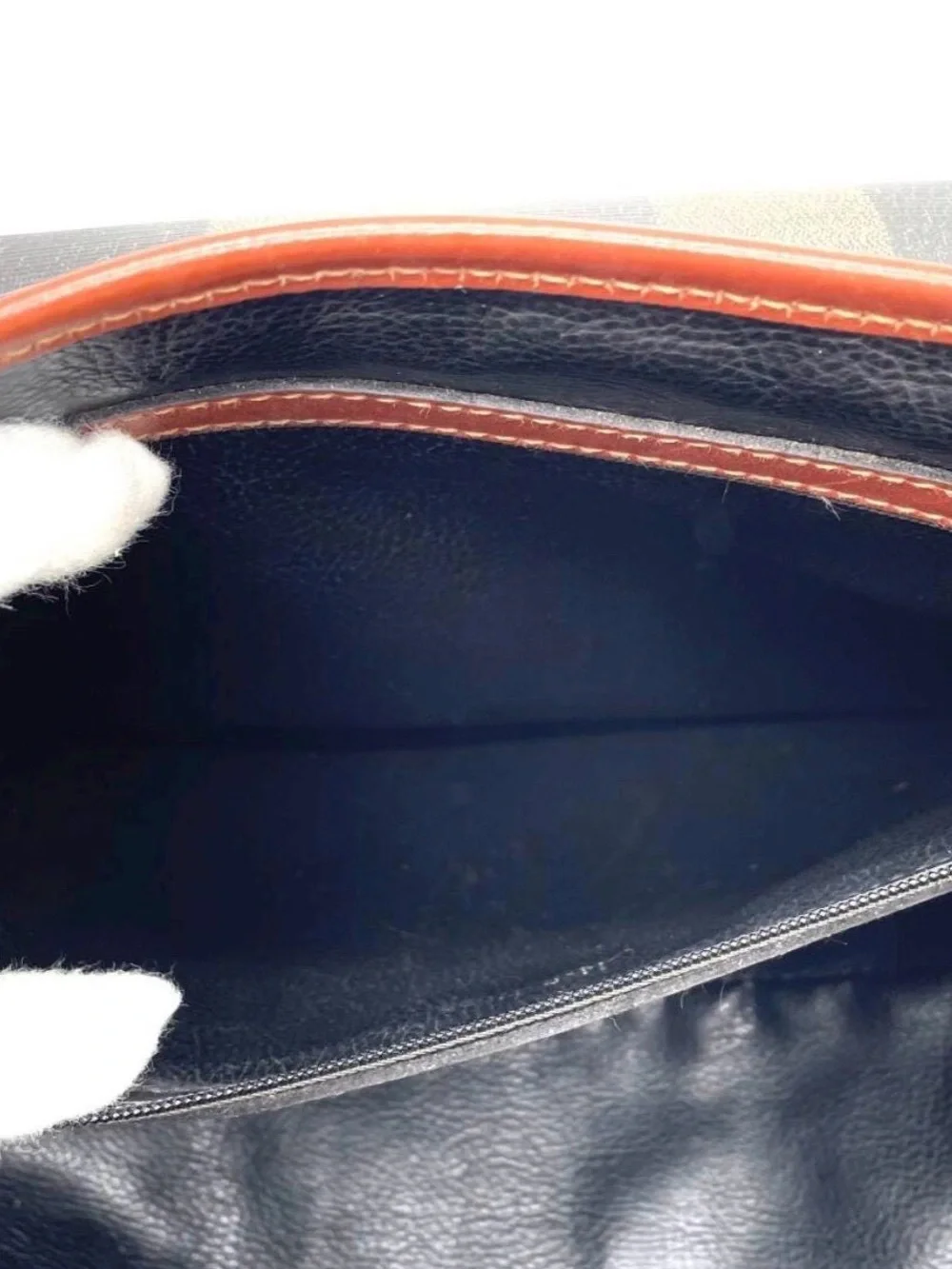 Authentic Fendi Striped Top-Handle Satchel Bag Excellent Condition